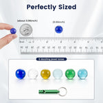POPLAY 50 PCS Beautiful Player Marbles for Marble Games and STEM Learning - Premium Glass Marbles with Whistle