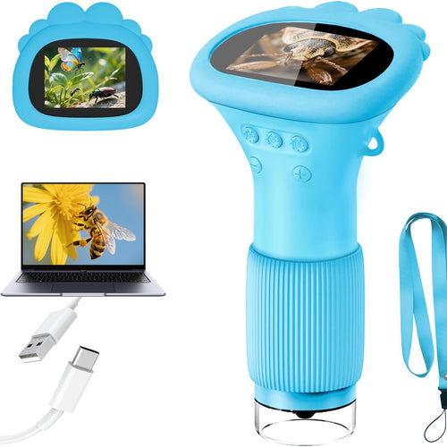 acoath kids handheld digital miniscope 1000x magnification portable 2.0 inch screen