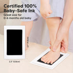 Inkless Hand and Footprint Kit, Boy Girl Newborn Keepsake (Alpine White) | No Mess Ink Pad for Baby Handprint, Clean Touch Paw Print Kit for Dog Picture Frame, Personalized Baby Christmas Shower Gifts