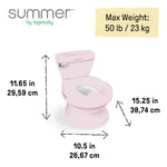 Ingenuity My Size Potty Pro in Pink, Infant Potty Training Toilet, Lifelike Flushing Sound, for Ages 18 Months, Up to 50 Pounds