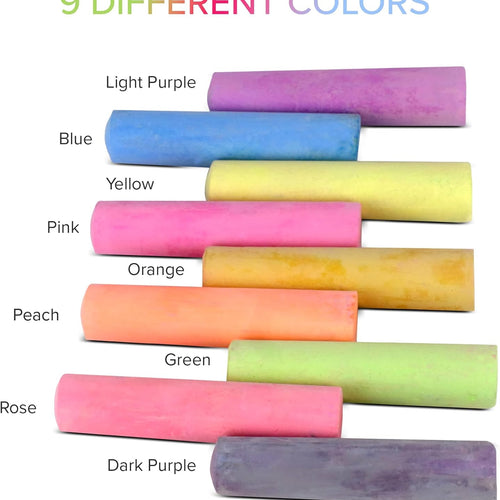 Kid Made Modern non-toxic 24-count washable colored chalk bulk set for kids and toddlers outdoor games