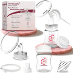 Nenesupply Handsfree Wearable Breast Milk Collection Cups Compatible with Spectra S1 S2 Baby Buddha Momcozy V1 Lansinoh Pumps 24mm Silicone Flanges Replacement for Spectra Pump Parts 19mm 21mm inserts