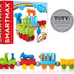 SmartMax My First Safari Animals STEM Magnetic Discovery Building Set with Soft Animals for Ages 1-5
