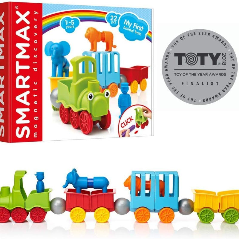 SmartMax My First Safari Animals STEM Magnetic Discovery Building Set with Soft Animals for Ages 1-5