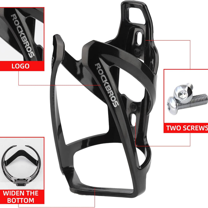 ROCKBROS Bike Water Bottle Holder Ultralight Bottle Cages with Screws Tool | Universal Bike Cup Holder Rack for Road MTB Bike