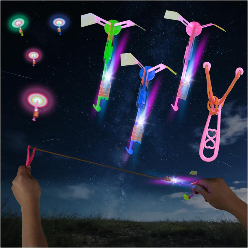 24 Sets LED Flying Toys Glow in the Dark Party Supplies for Kids 8-12, Birthday and Christmas Gifts