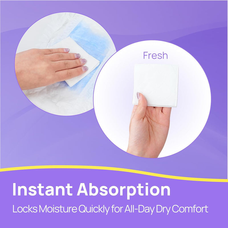 SUNKISS Ultra Thin Incontinence Underwear for Women, Unscented, L/XL, 20 Ct | High Absorbency & Super Soft Postpartum Leak Proof Diapers, Disposable Adult Pull Ups, Fast Dry, Breathable Layers