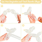 100pcs clear 260 balloons latex for tying balloon arch, decorations, parties, weddings and more