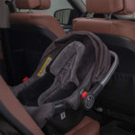 COOLBEBE 3-in-1 Reversible Newborn Car Seat Insert, Baby Head Support Pad | Extra Soft Head Pad for Catseat, Stroller, Swing & Travel, Baby Body Support Cushion for Infant 0-12 Months, Black
