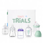 Baby Bottle Trial Pack Variety Box for Newborns – 5 Bottles Featuring Chicco, Dr. Talbot’s, Shimi, Lansinoh & Philips Avent – Anti-Colic, Breastfeeding-Friendly Baby Registry Gift, Tiny Trials
