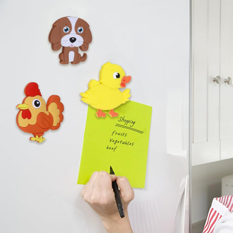 SUPINEEDO Refrigerator Magnets for Kids, Cute Farm Animals Fridge Magnets, Educational Toddler Gift