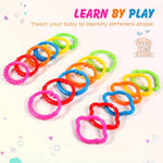 HAHA Baby Link-to-Go Connecting Rings - 18-Piece Set for Stroller, Car Seat, Crib, Playmat Attachment