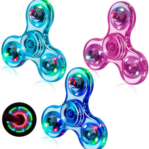 Figrol Fidget Toys 3 Pack,Light Up Fidget Spinner for Kids & Adults Stress Relief Calm Down,Sensory Toys for Kids with Autism ADHD Toys