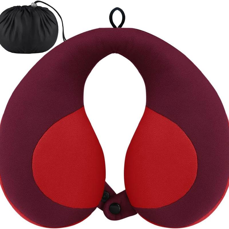INFANZIA Kids Travel Neck Pillow, Chin Support for Car Seat & Plane, Pink | Helps Support Head and Neck, U Shape Carseat Travel Pillow, for Toddlers and Children, Airplane Road Trips
