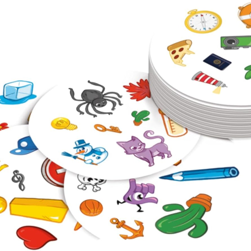 Asmodee Spot It! Classic Card Game 5-in-1 Pocket Eco Edition for quick reflexes and family fun