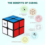 Qiyi Qidi Smooth 2x2x2 Speed Cube - Bright-Light Sticker, Classic Colors