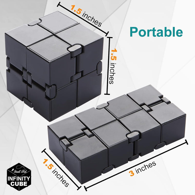 Infinity Cube Sensory Fidget Toy, EDC Fidgeting Game for Kids and Adults, Cool Mini Gadget Best for Calming and Stress Relief and Kill Time, Autism Toys Dementia Gift Stocking Stuffers