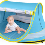 Kapeazo Baby Beach Tent, Pop Up UV Sun Shade for Infant Toddlers (Green) | Portable Baby Beach Essentials, Sun Shelter for Travel, UPF 50+, Breathable Mesh, Infant Sleeping Tent for Parks and Camping