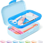 Sooez Double Layer Pencil Box, Plastic Pencil Case with Latch, Hard School Supply Box for Girls Boys Kids, Large Crayon Marker Pen Holder, Cute Art Storage Organizer, 1 Pack, Pink