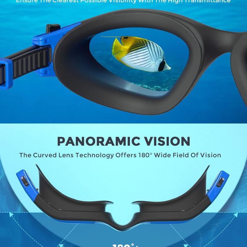 OMID Kids Swim Goggles, P2mini Polarized Swimming Goggles Comfortable for Age 6-14