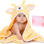 TBEZY Baby Hooded Towel with Unique Animal Design Ultra Soft Thick Cotton Bath Towel for Newborn (Bunny)
