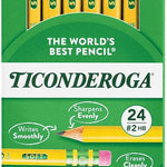 Ticonderoga Wood-Cased Pencils, Unsharpened, 2 HB Soft, Yellow, 72 Count