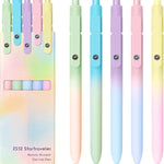 YOXMJDB Gel Pens, 5 Pcs Medium Point Smooth Writing Pens Cute Pens for Women, High-End Series 0.7mm Black Ink Pens for Journaling Note Taking, School Office Supplies (5 Pcs Gradient Morandi)