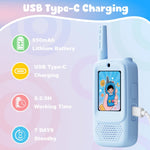 Video Walkie Talkies for Kids: Rechargeable 2-Pack with Real-Time Video, Voice Effects, and Secure Connection