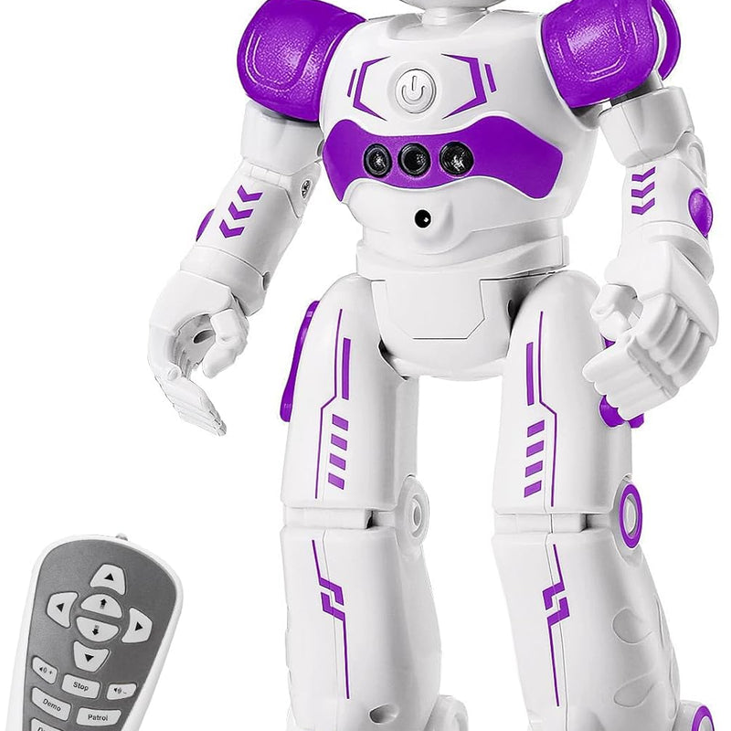 KingsDragon RC Robot, Programmable Remote Control Smart Robot for Kids, Ages 3-8, Gesture Control, LED Lights
