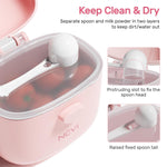 NCVI Formula Container To Go, Baby Formula Dispenser On The Go with Scoop | Formula Holder for Travel, Outdoor Picnic with Baby Infant, Portable Container for Milk Powder, Snacks, Candy, Fruits (Pink)