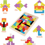 Coogam Wooden Blocks Puzzle Brain Teasers Toy for Kids, Montessori Educational Gift, 40 Pcs