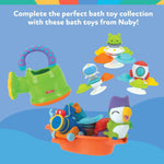 Nuby Floating Octopus with 3 Hoopla Rings - Mold-Free Baby & Toddler Bath Toy
