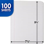 Mead Composition Notebook, 3 Pack, College Ruled Paper, 7-1/2" x 9-3/4", 100 Sheets per Comp Book, Black Marble (38111)
