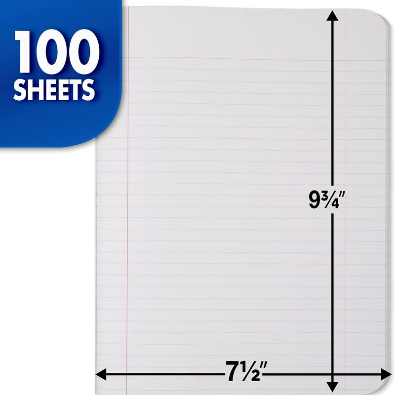 Mead Composition Notebook, 3 Pack, College Ruled Paper, 7-1/2" x 9-3/4", 100 Sheets per Comp Book, Black Marble (38111)