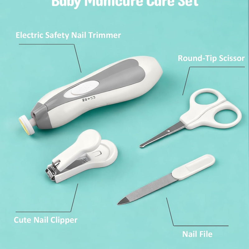 YASEW Baby Grooming Kit with Electric Nail Trimmer, Newborn Essentials | Hair, Nail, Nasal and Temperature Care, Home and Travel Ready, For Infants and Toddlers, Baby Shower Gift