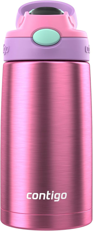 Contigo Autospout Water Bottle with Straw 13 oz Blue Poppy/Glacier