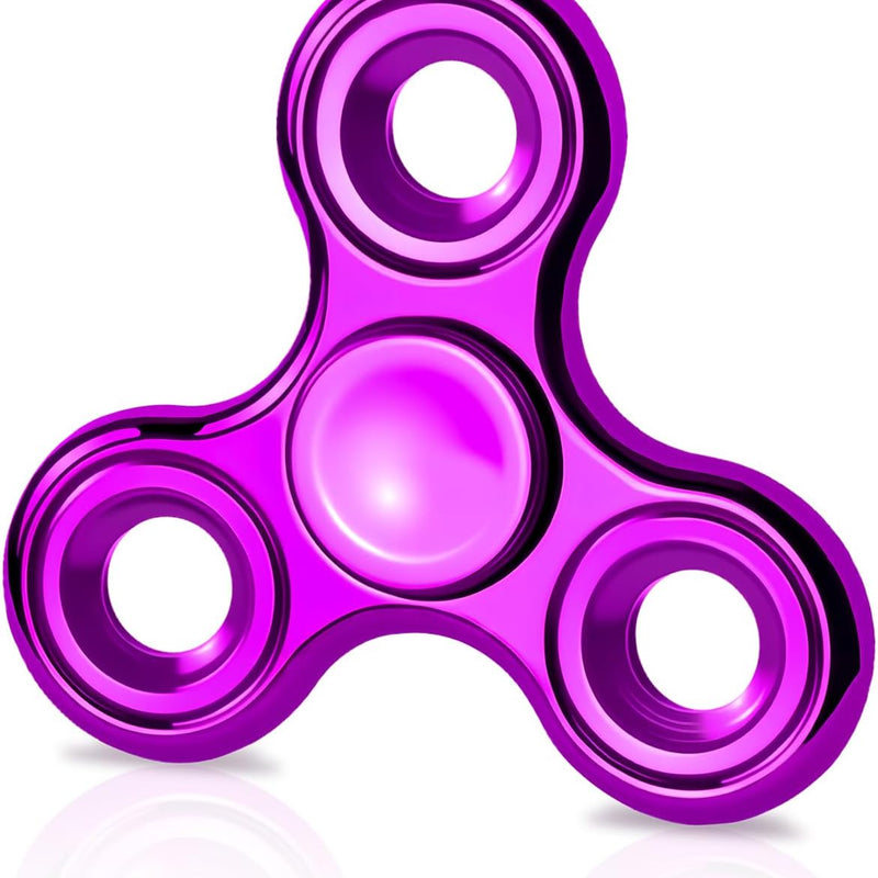 Fidget Toys Adults 5 Pack,Electroplated Metal Fidget Spinner Stress Reducer,High Speed 3-5 Min Quite Spins,Fidgets for Adults & Teens & Kids Age 6+