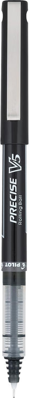 Pilot Precise V5 Rollerball Pens, Extra Fine Point 0.5 mm Black Pens, Black, Pack of 12 - Ideal for School, Journaling & Office Writing