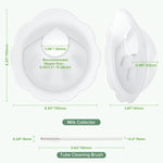 haakaa Petal Soft Silicone Milk Collector for Breastfeeding - 2PCS | Discreet Leak-Protection Breast Milk Saver, Reusable Breast Shells Milk Collection Cup for Breastfeeding with Cleaning Brush