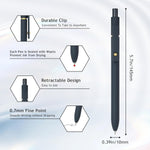 Ddaowanx Gel Pens, 0.7mm Quick Dry Black Ink,Fine Point Smooth Writing Pens,Office School Supplies,Gifts for Women Man(6Pcs Black White Gray, Black)