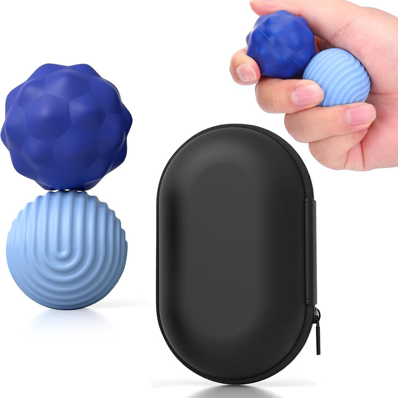 BUSOHA Silicone Fidget Balls - 4 Pack Fidget Toys Adults Sensory Toys Stress Balls for Adults Teens Gifts for Calming,Autism and ADHD Office