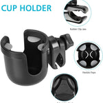 Accmor Stroller Cup Holder, Drinks Holder Bike Walker Wheelchair | 360° Rotatable Attachment Accessories for Uppababy Nuna Doona Strollers Scooter