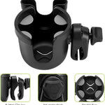 Accmor Stroller Cup Holder with Phone Holder, Bike Cup Holder, Universal Cup Holder for Uppababy Nuna Doona Strollers, 2-in-1 Cup Holder for Walker, Wheelchair, Scooter
