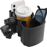 Universal Stroller Cup Holder with Phone Holder for Walker Wheelchair | 360° Rotatable Strong Clip, Big Storage Space, Also for Stroller, Bike (UM-SCH-B2505)