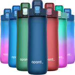 Opard Zip 20oz Plastic Water Bottle Dishwasher Safe, Leakproof Flip-Top Lid, BPA Free Tritan, Wide Mouth Reusable Kids Water Bottle for School Hiking Commuting Outdoor Travel and Gym