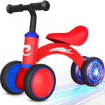 Gamfeiny Colorful Lighting Baby Balance Bike, 10-36 Month Toddler Bike with Silence Wheels & Soft Seat, No Pedal, 1st Birthday Gift
