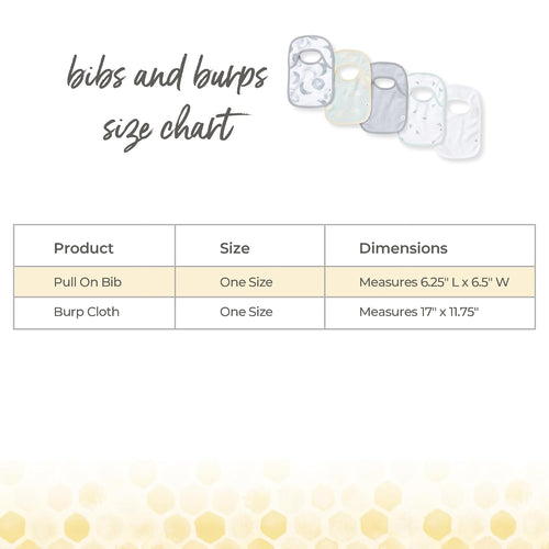 Burt's Bees Baby 100% Organic Cotton Burp Cloths, 17x11.75 in, 5-Pack | Extra absorbent large burp cloths are perfect for catching every messy moment