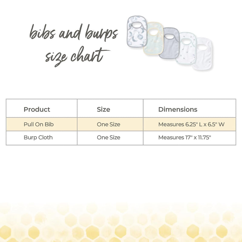 Burt's Bees Baby 100% Organic Cotton Burp Cloths, 17x11.75 in, 5-Pack | Extra absorbent large burp cloths are perfect for catching every messy moment