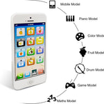 Wolmund Toy Learning Play Cell Phone with 8 Functions and Dazzling Lights for Toddler and Baby
