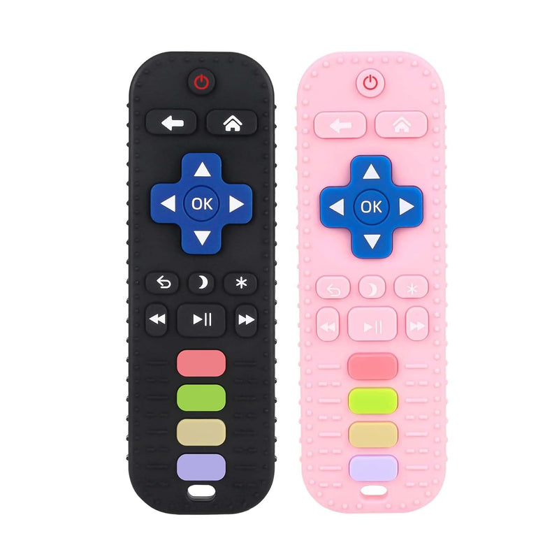 Chuya Silicone Remote Teethers Baby Teething Toys, TV Remote Teether for 3-6-12-18 Months Babies